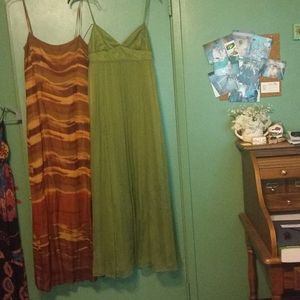 Two vintage gorgeous maxi dresses elegant EUC